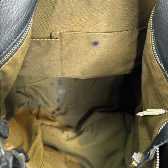 J. CREW Tote Marlowe Black Leather Shoulder Satchel Bag - Picture 7 of 11